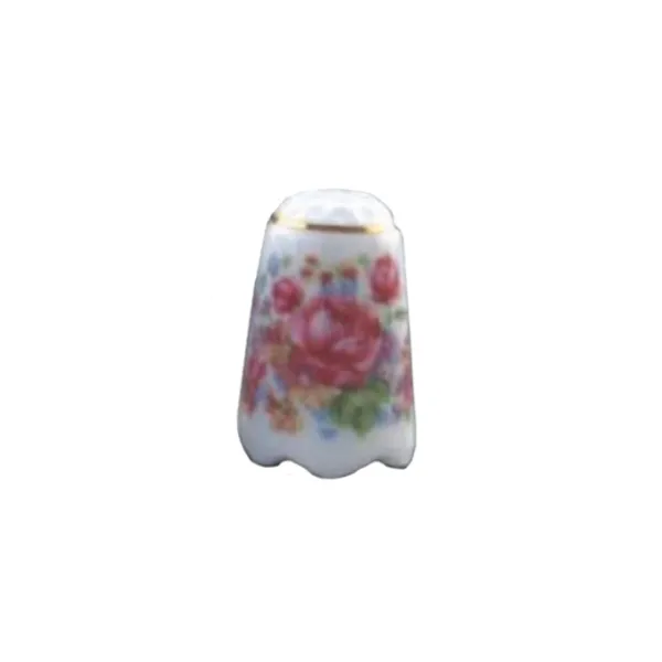080.256/7 - M.W. Reutter - Thimble Curved Edge "Dresden Rose", miniature