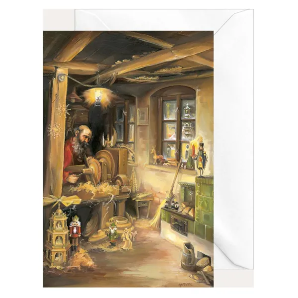2509 - Weihnachtsklappkarte "Erzgebirgische Werkstatt"
