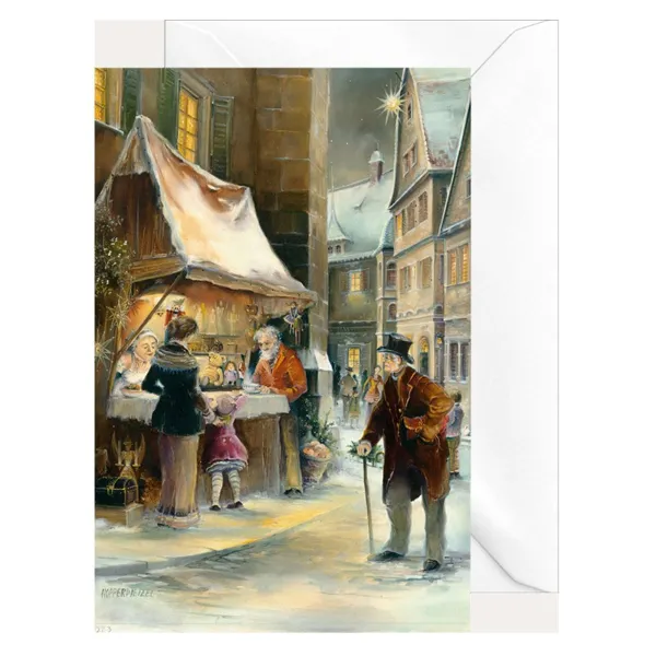 2552 - Christmas folding card "Christmas stall"