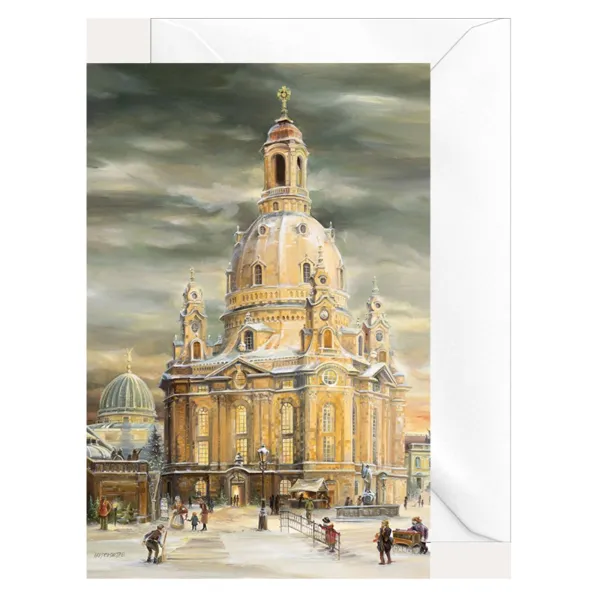 2476 - Christmas folding card "Dresden Frauenkirche" new