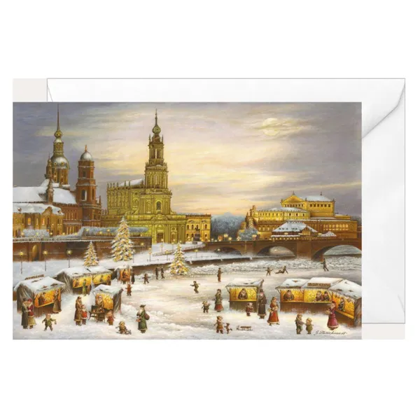 2288 - Christmas folding card "Dresdnen Court Church"