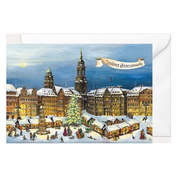 2245 - Christmas folding card "Dresden Striezelmarket"
