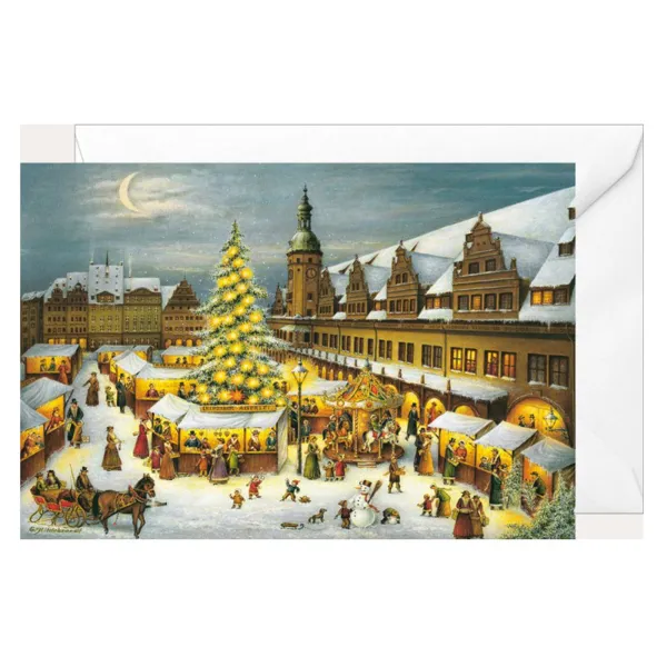2218 - Christmas folding card "Leipzig Christmas Market"