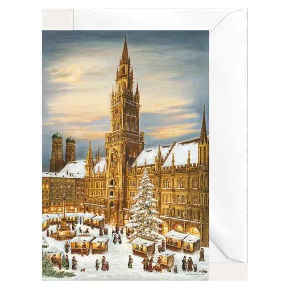 2300 - Christmas folding card "Munich Town Hall"
