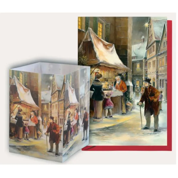 2561 - Table Top Lantern "Christmas Stall"