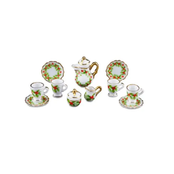 001.336/6 - Coffee set "Christmas wreath", 11 pcs., miniature