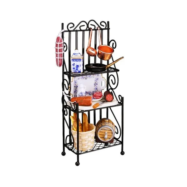 001.475/1 - Kitchen shelf, filled, miniature