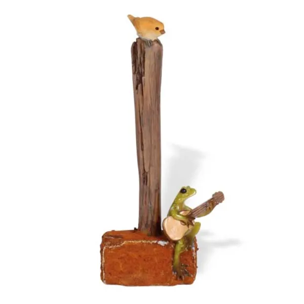 091054 - Ceramic "Frog Erwin" on hammer, 17 cm
