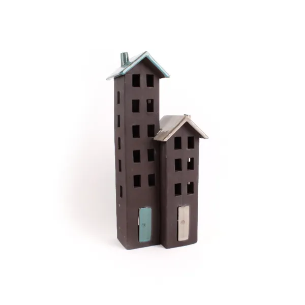 31-6140 - Black Clay double House for Tealight