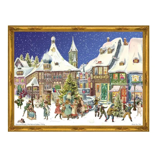 784 - Advent Calendar - Colourful Hustle and Bustle in the Village