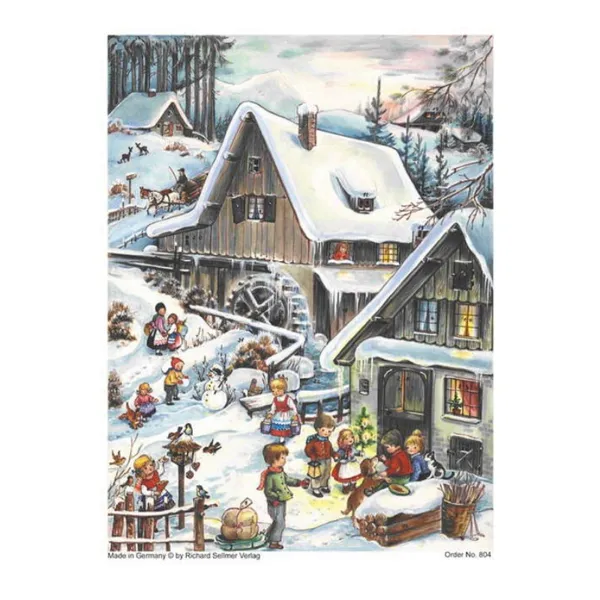 804 - Advent Calendar A4 - Water mill
