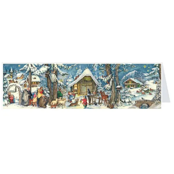 4205 - Midi Panorama Advent Calendar - Christmas in the Countryside, 30cm x 10,5cm