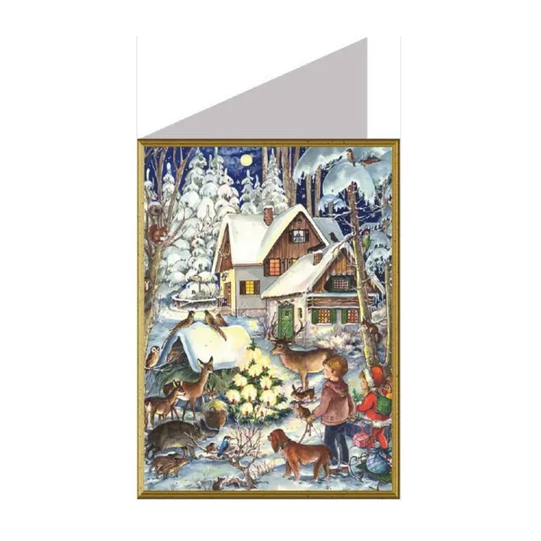 99709 - Christmas Card - Christmas at the Animals