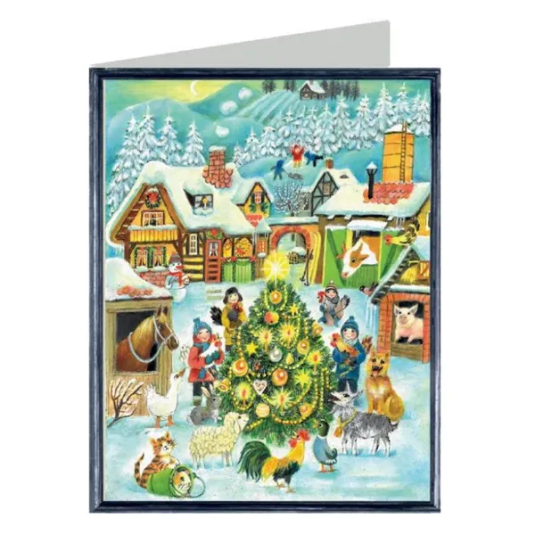 99722 - Christmas Card - Christmas on the Farm