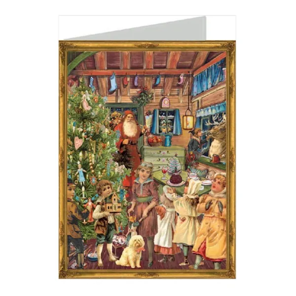 99769 - Christmas Card - Presents with Santa Claus