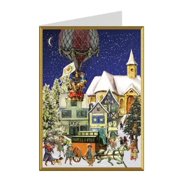 99789 - Weihnachtskarte - Heißluftballon