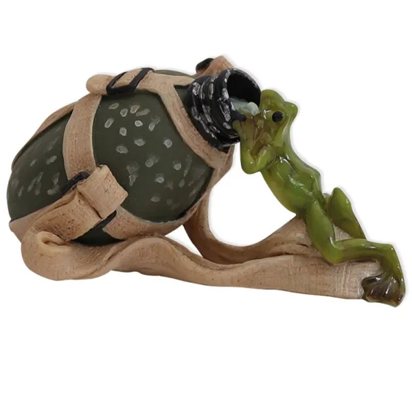 091084 - Keramikfigur "Frosch Paul der Durstige", 7 cm