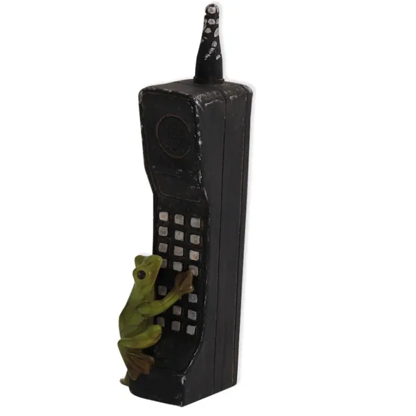 091090 - Ceramic figure "frog Paul the telephone operator", 7 cm