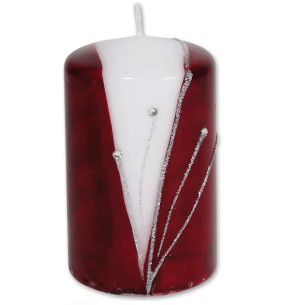 110457 - Candle cylinder "Venus" red, 11 cm x 7 cm