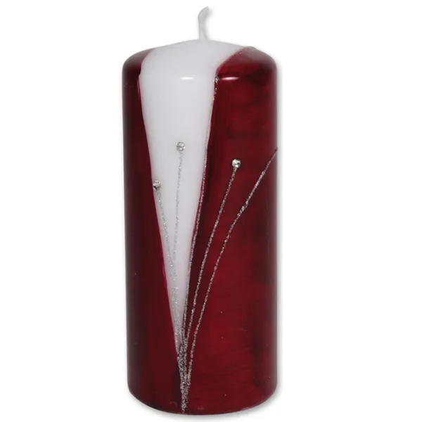 110458 - Candle cylinder "Venus" red, 16 cm x 7 cm