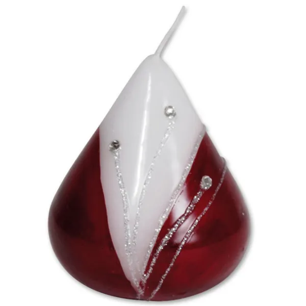 110461 - Candle ellipse "Venus" red, 7 cm x 5 cm