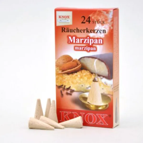 013330 - Räucherkerzen - Marzipan 24 Stk., Kegel