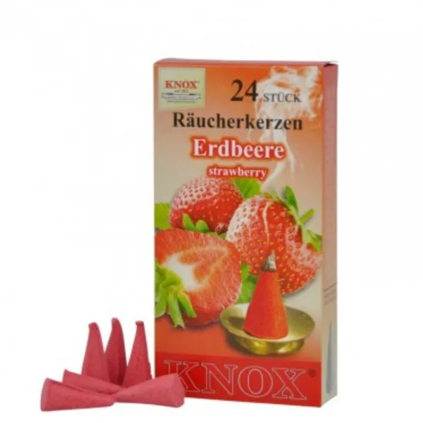013370 - Incense Cones - Strawberry, 24 pieces