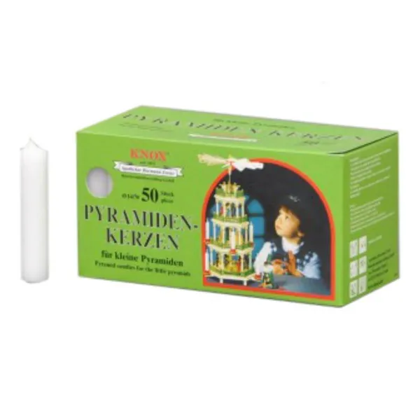 150019 - Pyramid Candles 14/70 - white, 50 pieces