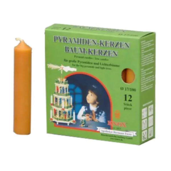 150095 - Pyramid Candles 17/100 - plain, 12 pieces