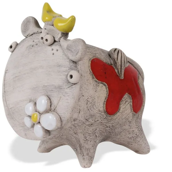 220102 - Money box cow Frieda, red, 11 cm