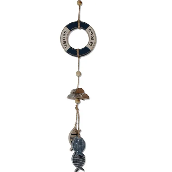 310820 - Decoration pendant "Welcome" made of wood, 31 cm