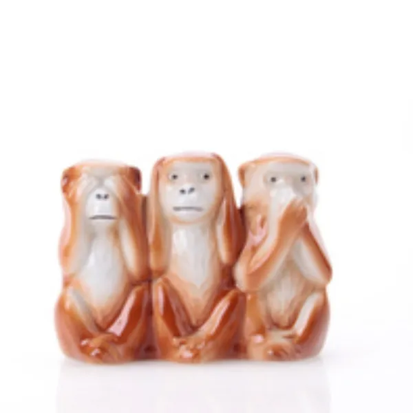 00872/40BR - Three monkeys (brown)