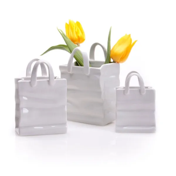 02773 W - Porcelain vase "Bag", small