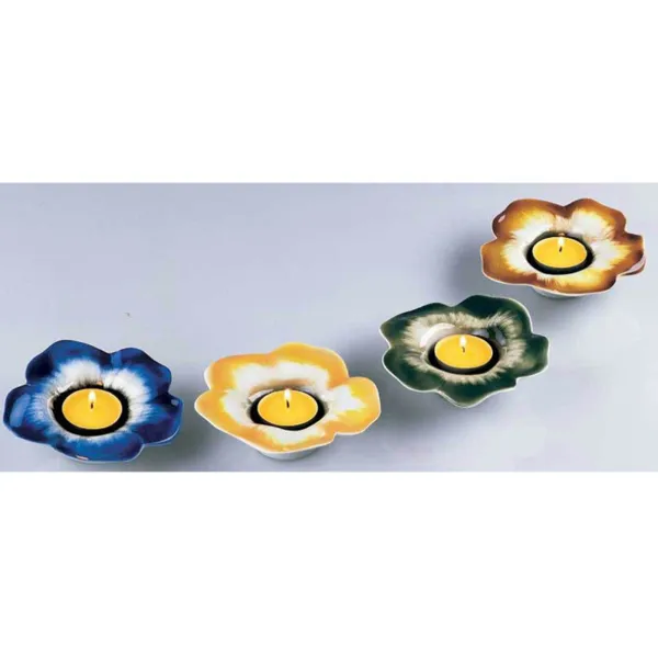 02781/40 - Blossom for tea light, set of 4 different colours