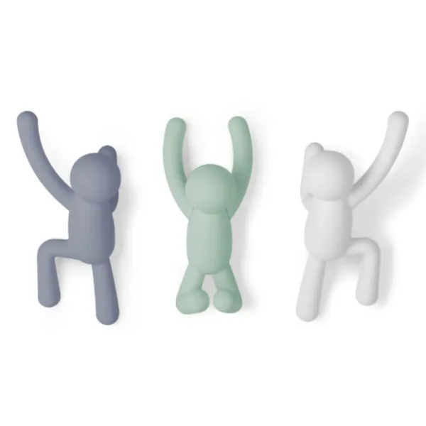 318165-370 - BUDDY wall hook (3) Assortment, pastel