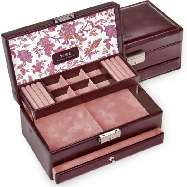 34.501.360.102 - Jewellery case Helen, bordeaux