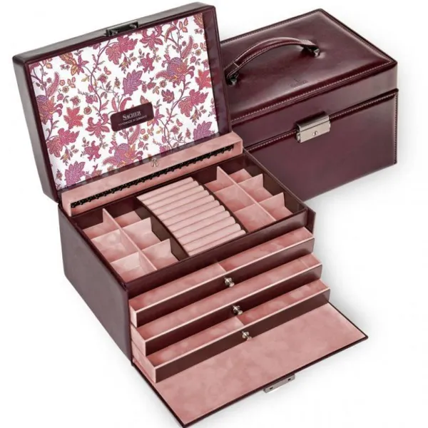 72.501.360.102 - Jewellery case Jasmin, bordeaux