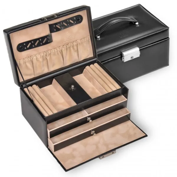 27.107.010.443 - Jewellery case Eva New Classic, black (leather)