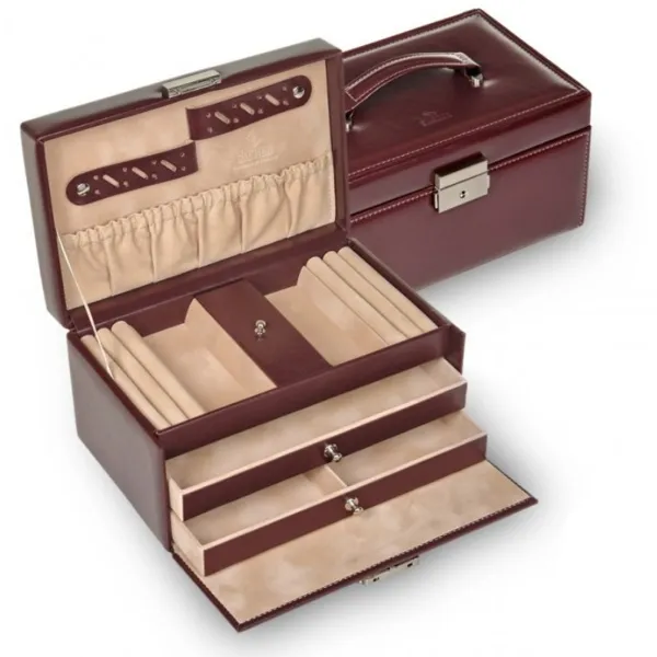 27.107.010.143 - Schmuckkoffer Eva New Classic, bordeaux (Echt Leder)