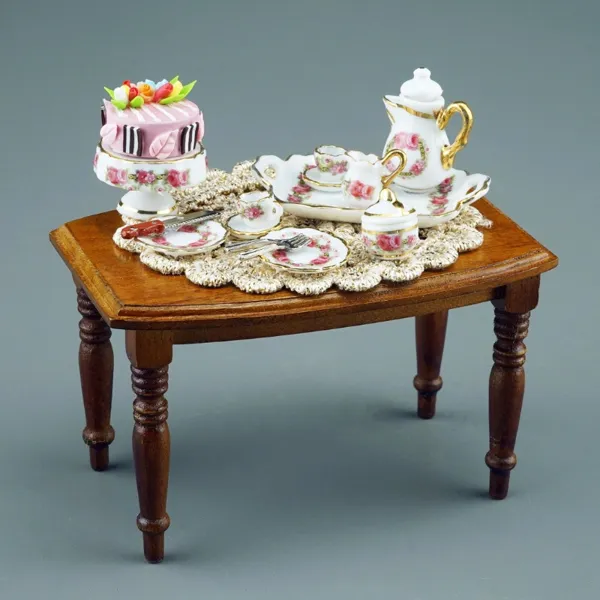 001.850/0 - Biedermeiertisch "Kaffeestunde", Miniatur