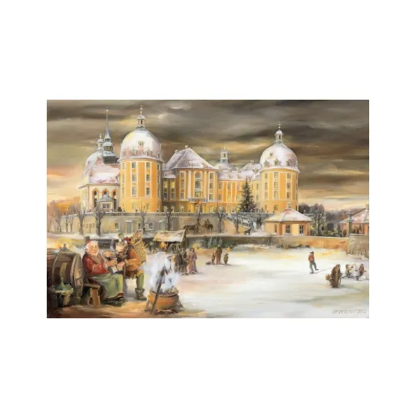 2918 - Weihnachtspostkarte Moritzburg
