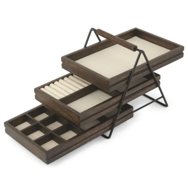 1004037-048 - TERRACE Jewelry Tray, black/walnut