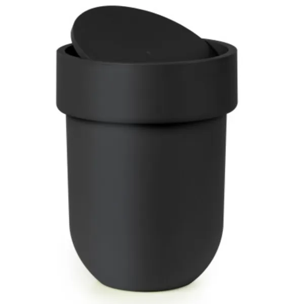 023269-040 - TOUCH Trash can with lid, black