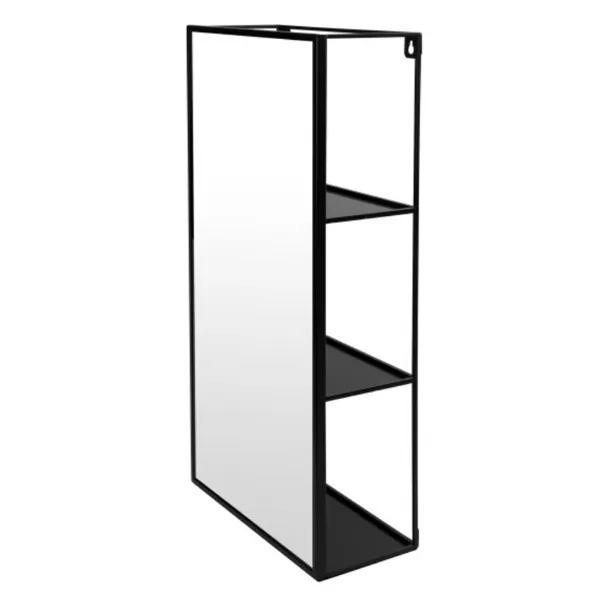 1009654-040 - CUBIKO Wall Mirror and Storage Unit, black
