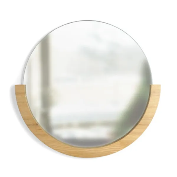 358778-390 - MIRA half frame Wall Mirror, natural