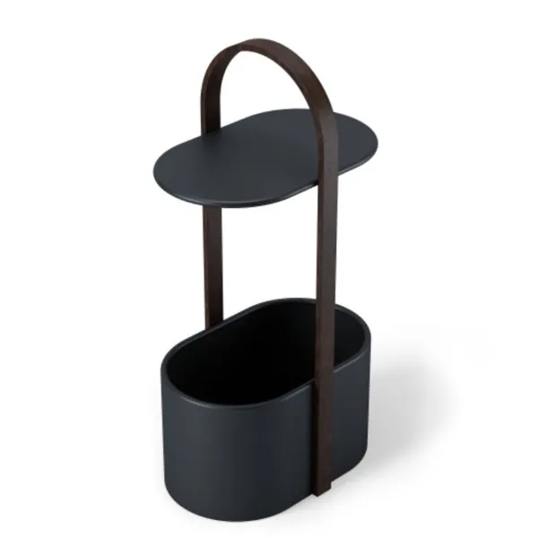 1013760-048 - BELLWOOD storage side table with cable duct, black/walnut