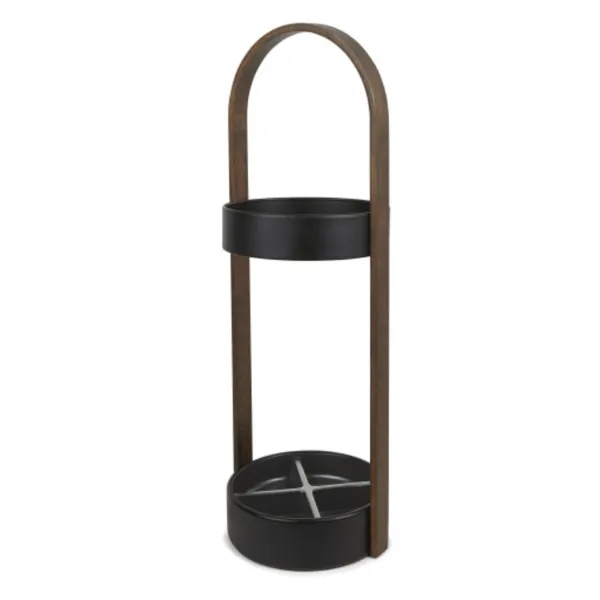320240-048 - BELLWOOD Umbrella Stand, black/walnut