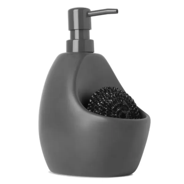 330750-149 - JOEY Soap Pump with scrubby caddy, charcoal