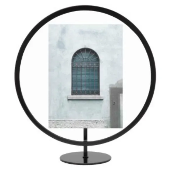 1012272-040 - INFINITY round picture frame, 13X18 black
