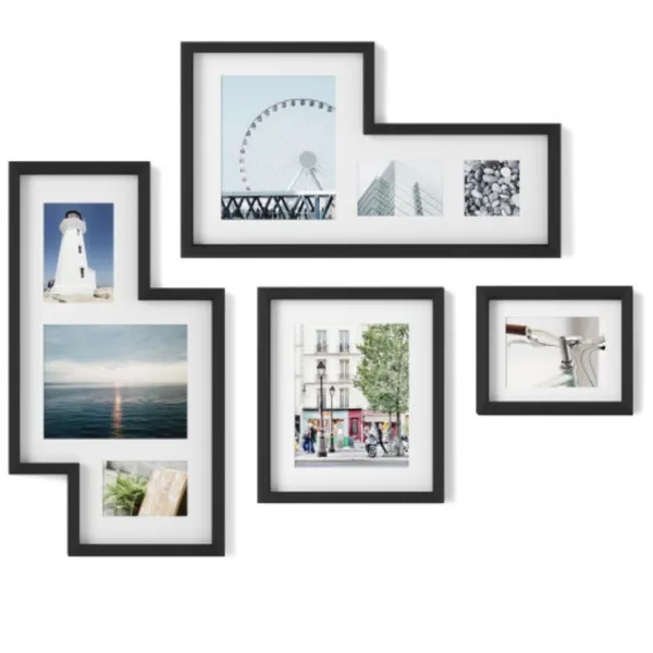 1015592-1106 - MINGLE 4 picture frames various sizes, black